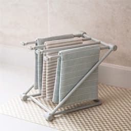 Allecto - Vouwbaar Dishcloth Droogrek - Z-Vorm Towel Rack voor Keuken - Grijs - Ruimtebesparend - Ideaal voor handdoeken - Multifunctioneel - Gesch... — thumbnail 2