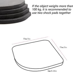 Anti-vibratiepads - Geluiddempers - Apparaten Dempen - Milieuvriendelijk EVA-materiaal - 8 stuks - Zwart — thumbnail 3