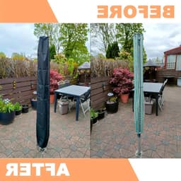 Waterdichte Bescherming voor Droogrek van Oxford Stof - Rotating Clothesline Cover 180x16x16cm - Stof-, Sneeuw- en Zonbescherming — thumbnail 4