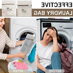 Set van 3 Wasnetten voor Delicate Kleding, Ondergoed en Schoenen - Ideaal voor Reis en Wassen, 18 x 20 cm — thumbnail 2
