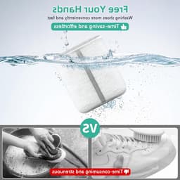Waszak voor schoenen en sneakers XL, 2-in-1 ontwerp met extra reinigingsvak voor zolen, ideaal voor veilig wassen en drogen van je schoenen, grijs — thumbnail 3