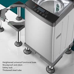 Dailygoods- Onderstel Verstelbaar - Onderstel Wasmachine - Verhoogde Standaard - Stabiele Voeten - Antislipvoetjes - Eenvoudige Installatie - Wasmachinerek — thumbnail 5