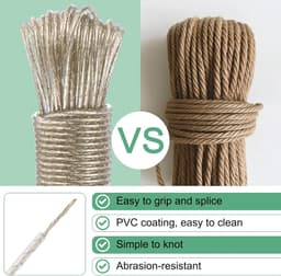 2 stuks - Waslijn - Waslijn met stalen kern - Waslijn met kunststof coating - Voor het drogen van kleding buitenshuis - 3 mm x 20 meter — thumbnail 4