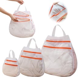 Dailygoods- Waszak - Set van 3 - Polyester - Antislip - Waszakken voor wasgoed - Bescherming voor kleding - Afmetingen: 30x30/40x40/50x50 cm - Wasnet — thumbnail 1