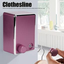 Dailygoods- Waslijn uittrekbaar tot 4,2 m - Roestvrij Staal - Geschikt voor Binnen/Buiten - Maximaal 20 kg - Verstelbaar - Eenvoudig op te bergen - Droogrek — thumbnail 4