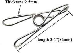Metalen Kledingknijpers - Roestvrijstalen Knijpers - Kleding Drogen - Sterke Grip - 14 Stuks - Zilver — thumbnail 3