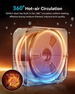 Filament Droogbox - Vochtvrije Droger - 3D Print Kwaliteit - Geïntegreerde Ventilator - 10.5 x 28 x 25.1 cm - Zwart — thumbnail 3