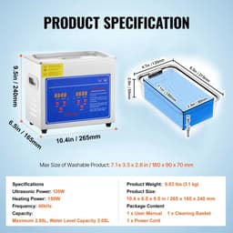 Seth Select Ultrasone Reiniger – Draagbare Mini Wasmachine met Verwarming – Compact Huishoudelijk Reinigingsapparaat - Mini Wasmachine 3L — thumbnail 5