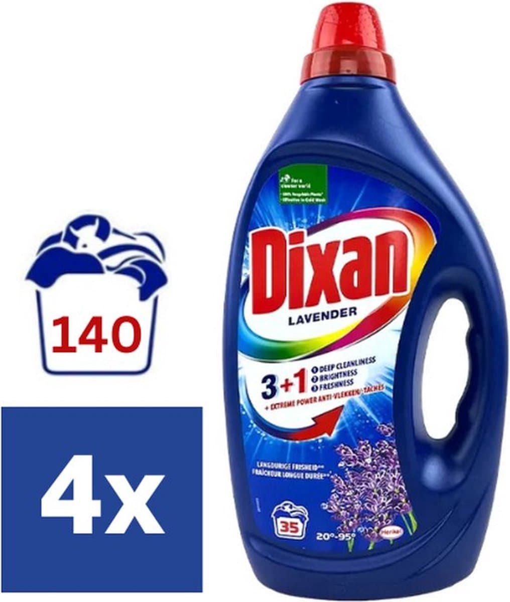 Dixan Gel Fresh Lavender Wasmiddel - Halfjaarbox - 140 wasbeurten — afbeelding 1