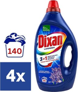 Dixan Gel Fresh Lavender Wasmiddel - Halfjaarbox - 140 wasbeurten — thumbnail 1