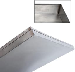 Lekbak Roestvrij Staal - Opvangbak Wasmachine - Voorkomt Waterschade - Gelaste Hoeken - 60x120x4cm - Zilver — thumbnail 5