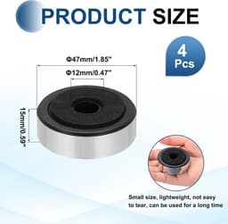 Luidspreker Isolatievoeten - Schokdemper Basis Pad - Audio Systeem Stabiliseren - Antivibratie Schuim Materiaal - 47 mm x 15 mm — thumbnail 5