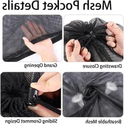 Grote Herbruikbare Waszak van Mesh, 60 x 90 cm, Ideaal voor Kleding, Broeken en Hemden, Met Sluitkoord — thumbnail 3