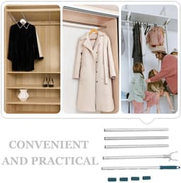 NTH products- Kledingstang Uittrekbaar - Kledingroede - Waslijnstang - Beugelgrijper - Duurzaam Materiaal - Praktisch Hulpmiddel - Waslijn — thumbnail 3