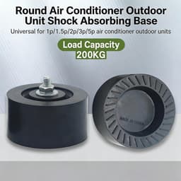 Rubberen Anti-Vibratie Pads - Isolator Demper - Airco Geluid Dempen - Krachtige Schokabsorptie - 80 mm - Zwart — thumbnail 2