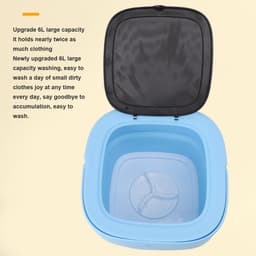 Store_9 - Kleine Opvouwbare Wasmachine - Draagbare Emmer - Multifunctioneel - Blauw - Mini Wasmachine - Geschikt voor Ondergoed en Sokken - Compact... — thumbnail 2