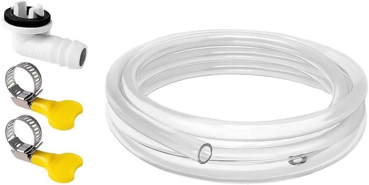 Afvoerslang Airco - Condenswater slang - Water afvoeren - Inclusief connector klemmen - 3 meter lengte - Zwart — afbeelding 1