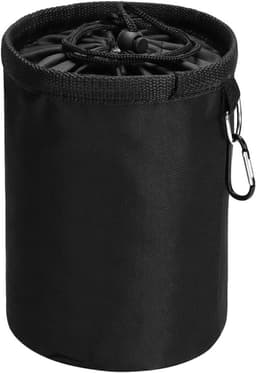 Opbergtas - Kleine tas - Wasknijpers bewaren - Met haak - 20 x 28 cm - Zwart — thumbnail 1