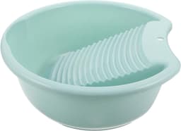 Draagbare Wasbak - Handwasbak Wasbord - Delicate Kleding Wassen - Geïntegreerde Wasplank - 37x34x13.5cm - Blauw — thumbnail 1