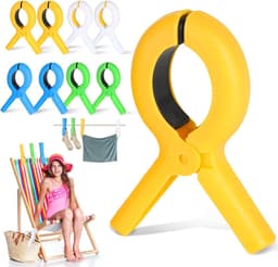 Solidchoice - Set van 8 Strandhanddoek Klemmen, Grote Klemmen in 4 Kleuren — thumbnail 1