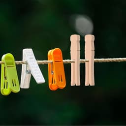 Houten Wasknijpers - Natuurlijke Clips - Kleding Drogen - Duurzaam Hout - 200 Stuks - Khaki — thumbnail 5