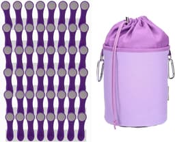 Wasknijpers - Kledingklemmen - Kleding Drogen - Zachte Grip - 48 Stuks - Oranje Grijs — thumbnail 4