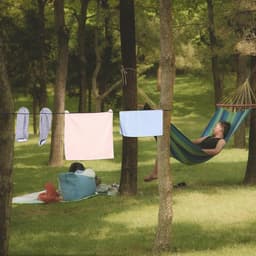 Reiswaslijn Set - Draagbare Lijn - Kleding Drogen - Met Zuignappen - 2 Stuks 150cm - Zwart — thumbnail 3