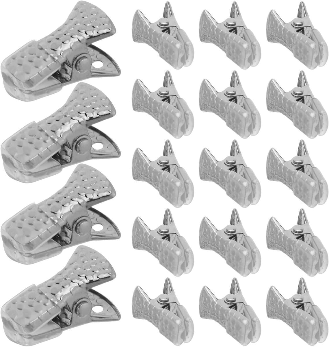 Metalen Wasknijpers - Veerklemmen Kledingclips - Kleding Drogen - Antislip Rubberen Hoes - 35 stuks - Zilver — afbeelding 1