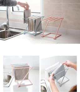 3 stuks opbergrek - handdoekrek - sleutelhangerrek - droogrek - afdruiprek - opvouwbaar - opbergaccessoires - geschikt voor keuken, slaapkamer, badkamer (meerdere kleuren, 25,5*16 cm) — thumbnail 5