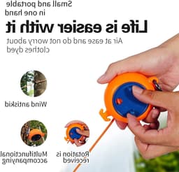 Verstelbare 26ft Reiswaslijn voor Kamperen, Buiten en Binnengebruik met 20 Windbestendige Wasknijpers en Ideaal voor Vakanties en Tuinactiviteiten — thumbnail 5