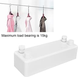 Intrekbare Waslijn - Wanddroger - Kleding Drogen - Roestvrij Staal - 4 Meter - Zilver — thumbnail 2