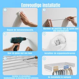 REN®roogrek - Wasrek - Droogrek- Wit- 40cm x 80cm x 10cm — thumbnail 5