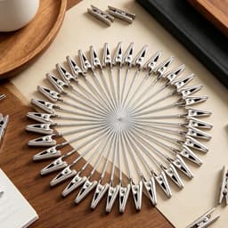 Fotoclips Metaal - Klemmen Memo - Presenteren Notities - Lange Strakke Bek - 40 stuks - Zilver — thumbnail 5