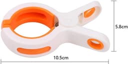Wasknijpers - 6 Stuks - Knijpers - Kunststof - Strandlaken Knijpers - Badlaken Clips - Handdoekklemmen - Handdoekklemmen Voor Strandligstoelen - Winddicht - Clips voor Strandlaken, Beddengoed En Dikke Kleding - 10.5*5.8cm - Wit/Roze/Groen — thumbnail 2
