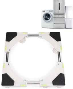 Dailygoods- Bewegende Apparatenbasis - Verstelbaar - Roestvrij Staal - Antislip - Hoogte Verhogend - Geschikt voor Wasmachine - Trockner en Koelkast - Wasmachinebasis — thumbnail 1