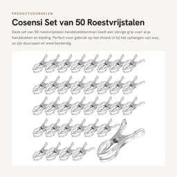 Dailygoods- Handdoekklemmen 50 stuks - Roestvrij Staal - Strandhanddoekclips - Grote Wasknijpers - Duurzaam - Geschikt voor Buitengebruik — thumbnail 5