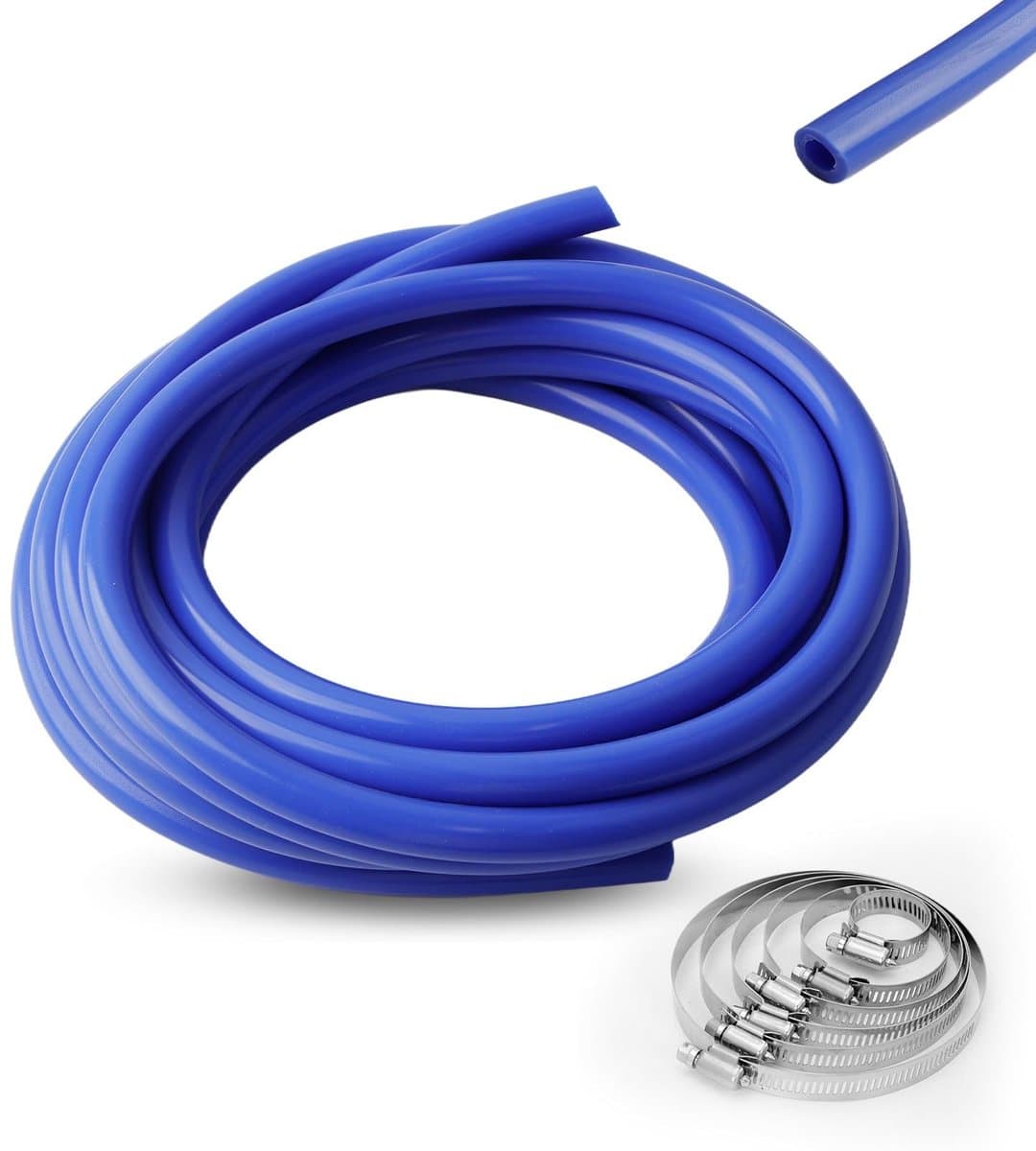 Dailygoods- Vacuümslang 6 Meter - Hoge Temperatuur - Onderdrukslang - Siliconen Slang - Klemmen Ø 6-12 mm - ID 8mm, OD 14mm - Siliconenslang — afbeelding 1
