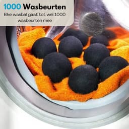 Boncy® Drogerballen - 9 Stuks Droogballen voor Wasdrogers - 100% Nieuw Zeelandse Schapenwol Wasdrogerballen - Energiebesparend & Duurzaam Cadeau - Wasballen voor Wasdroger Droogtrommel - Dryer Balls Wol Droger Ballen - Wasbol Wasbollen - Zwart — thumbnail 4