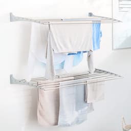 2x Foxydry Fold 82 cm wasdroogrek wandmontage clicksysteem - 82 x 50 x 10 cm — thumbnail 5