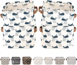 Opbergmanden Set van 4 - Opvouwbare Mini Opbergdozen voor Speelgoed en Kleding - Waterdichte Canvas en Linnen Bakken — thumbnail 1
