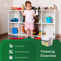Novaliv Voordeelset Wasmiddeldoos met deksel 4 liter + 7 liter I Transparant I Doos Waspoeder Opbergdoos met handvat Wasmiddel Opbergdoos Wasmiddelcontainer Waspoedercontainer — thumbnail 4