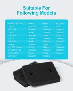 4 Stuks - Vervangend Schuimfilter - Filter Spons Foam van Condensor Wasdroger Alternatief Geschikt voor Droger Miele - voor Miele 9164761 Warmtepompdroger - 20.7 x 15.7 x 3 cm - zwart — thumbnail 3