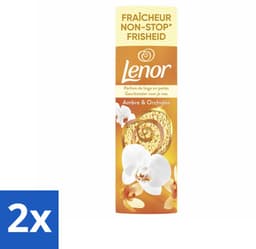 2 x Lenor - Geurbooster - Amber & Orchidee - Non-Stop Frisheid - 19 Wasbeurten - Lenor Geurbooster - Wasgeur - Geurparels - Langdurige Geur - Amber & Orchidee — thumbnail 1