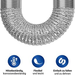 Afvoerslang 10 m 125 mm Flexibele Buis voor Luchtgeleidingssystemen en Airconditioning — thumbnail 2