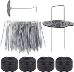 Allecto plus - Grondankers van staal voor tuin en camping, 50 stuks anti-roest bevestigingsankers met haringtrekker. — thumbnail 1