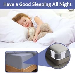 PromoHome 4-delige bedlakenhouders set - Antislip matrashouders voor strakke lakens — thumbnail 5