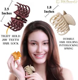 Set van 6 Klassieke Dames Haarclips Middelgroot met Sterke Dubbele Klem — thumbnail 5