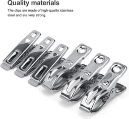 Stunq® 40 stuks roestvrijstalen wasknijpers, wasknijpers, klein, hartvormig ontwerp, wasknijpers voor strandlaken, winddichte wasknijpers voor sokken, handdoeken, kleding — thumbnail 4