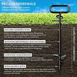 Grondanker voor honden tot 220 lbs - ideaal voor tuin, strand en gazon — thumbnail 3
