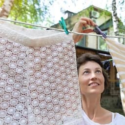 Waslijn 30 meter met stalen kern - Verstelbare lengte voor binnen en buiten — thumbnail 5